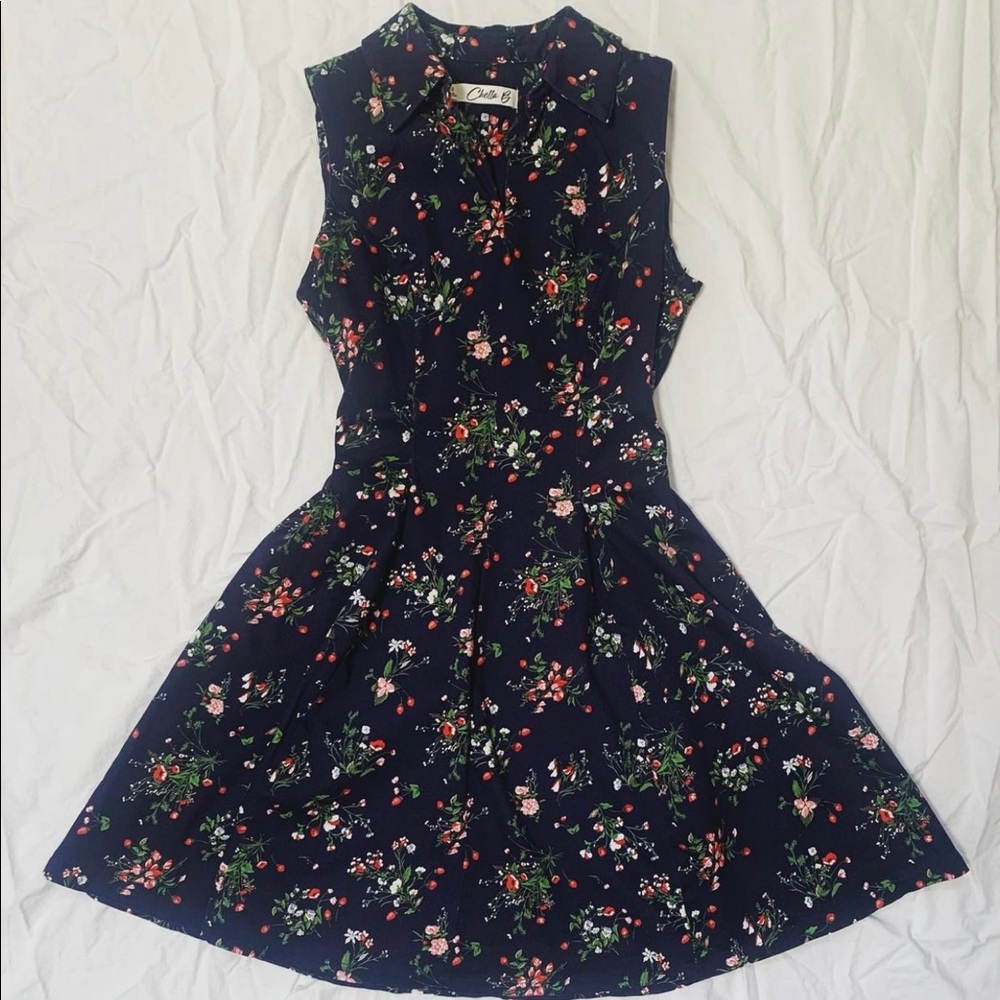 Chetta B. Sleeveless Floral Dress
